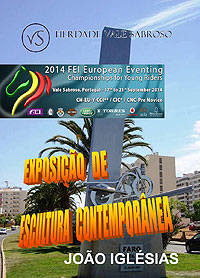 Exposição de escultura contemporânea de João Iglésias. 2014 FEI European Eventing. Championships for young riders. De 17 a 21 de Setembro em Vale Sabroso, Portugal.