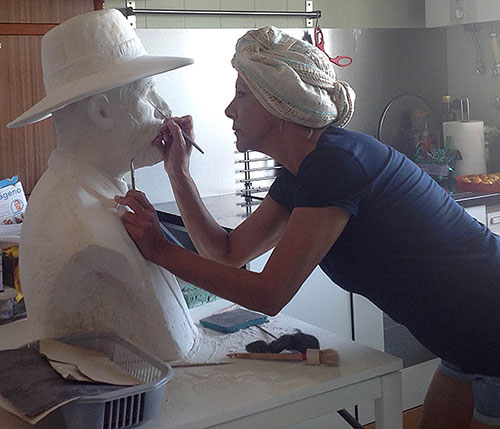 Homenagem ao Lavrador Manuel Joaquim Pereira. Escultora Manuela Soares